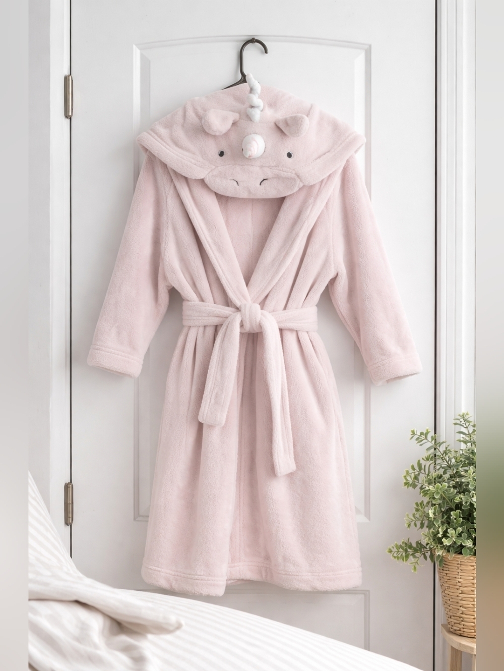 SALE -- Pottery Barn Kids, Cozy Bathrobe, cute animal hood, Size 8-10